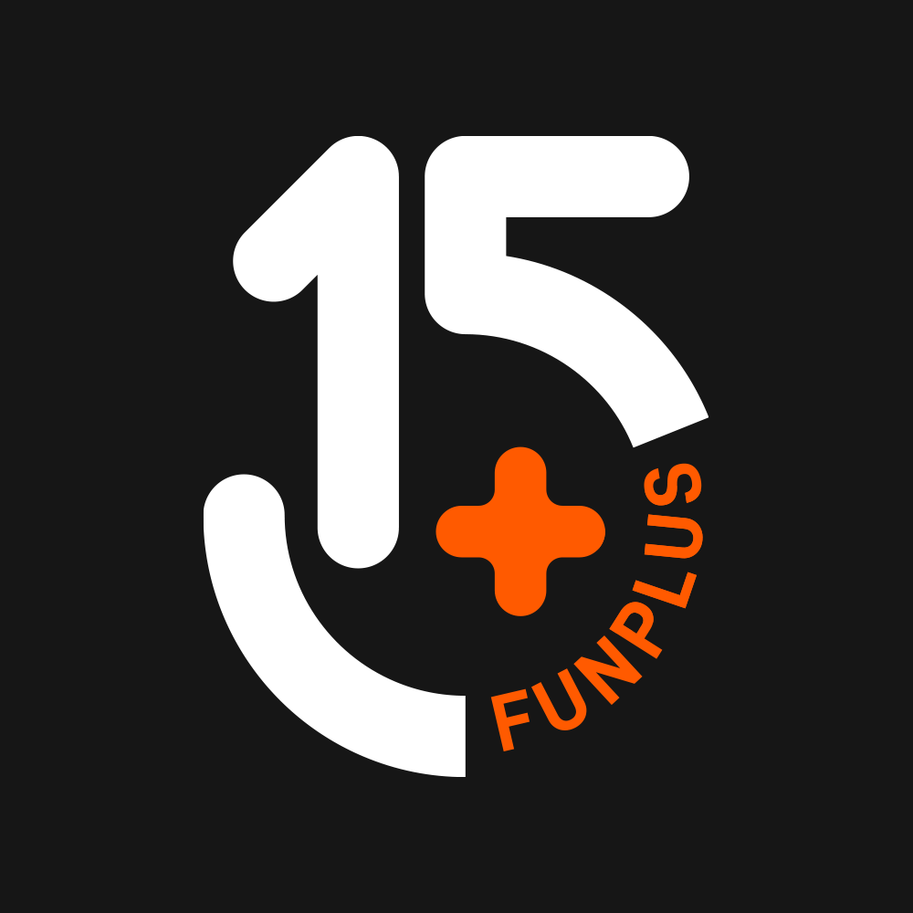 Logo 15th Anniversary FunPlus. Happy Birthday FunPlus community Birthday Logo