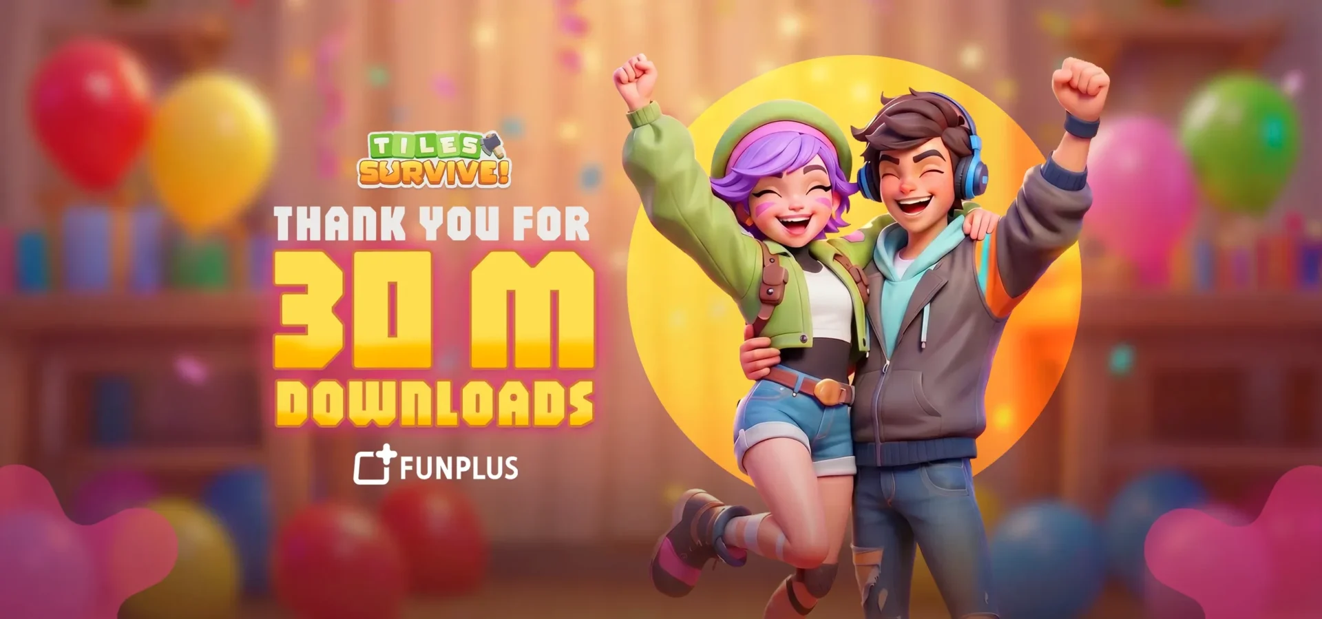 Tiles Survive 30 Million Downloads Thank You Community FunPlus