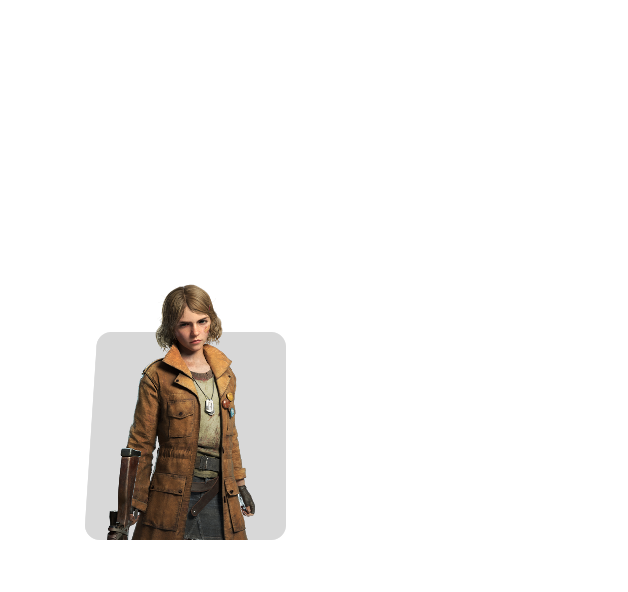 Welcome to FunPlus, It Starts With You — State of Survival icon: a serious young woman in a worn tan coat holding a rifle.