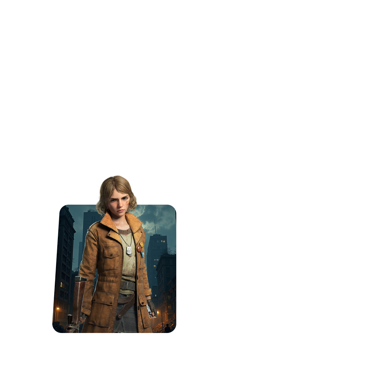 Welcome to FunPlus, It Starts With You — State of Survival icon: a serious young woman in a worn tan coat holding a rifle.